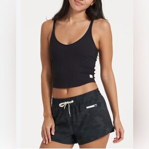 Vuori Black Ribbed Tank Top